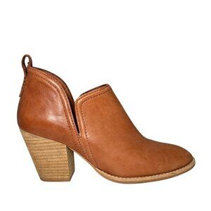Jeffrey Campbell Rosalee Bootie Tan Stacked Block Heel Size 8 MSRP $144